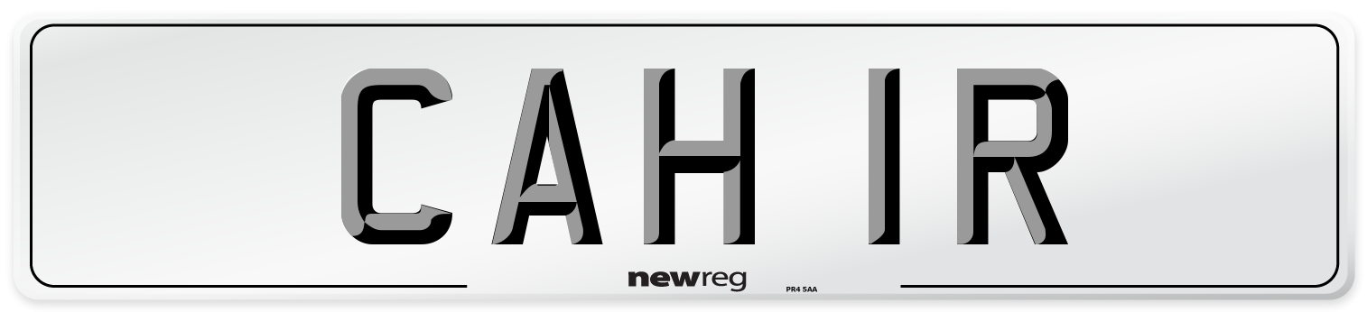 CAH 1R Number Plate from New Reg